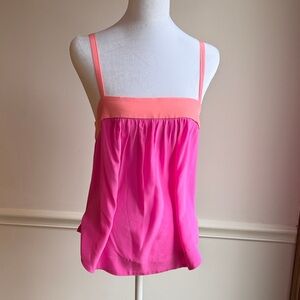 HD in Paris Anthropologie silk camisole Heat Index" tank top pink Size 2 EUC
